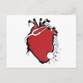 Anatomisches Herzstethoskop Postkarte (Vorderseite)