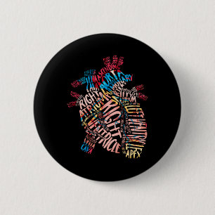 Anatomisches menschliches Herz Kardiologie Medikal Button