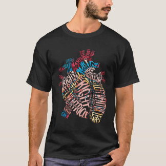 Anatomisches menschliches Herz Kardiologie Medikal T-Shirt