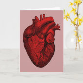 Anatomisches menschliches Herz Karte (Gelbe Blume)