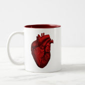 Anatomisches menschliches Herz Zweifarbige Tasse (Links)