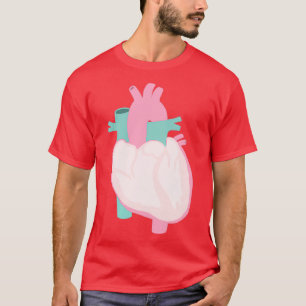Anatomisches Pastellherz T-Shirt