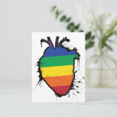 Anatomisches Regenbogenherz Postkarte (Stehend Vorderseite)