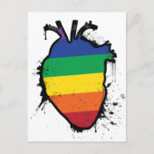 Anatomisches Regenbogenherz Postkarte (Vorderseite)