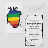 Anatomisches Regenbogenherz Visitenkarte (Vorne/Hinten)