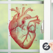 Anatomisches Vintages Herz Fensteraufkleber (Zuhause)