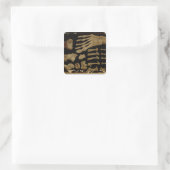 Anatomisches zeichn der Fußknochen Quadratischer Aufkleber (Tasche)