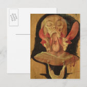 Anatomisches zeichn des Kopfes Postkarte (Vorne/Hinten)