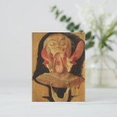 Anatomisches zeichn des Kopfes Postkarte (Stehend Vorderseite)