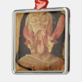 Anatomisches Zeichnen des Kopfes Silbernes Ornament (Links)
