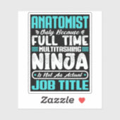 Anatomist Job Title Profession Anatomy Physiology Aufkleber (Blatt)