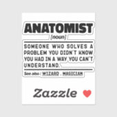 Anatomist Noun Definition Anatomie Lover Funny Aufkleber (Blatt)