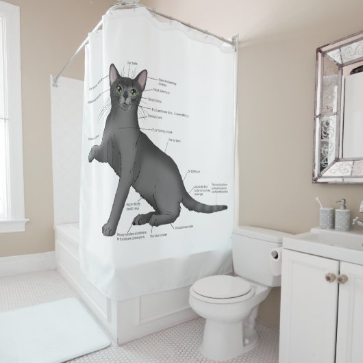 Anatomy Cat Funny Duschvorhang (Beispiel)