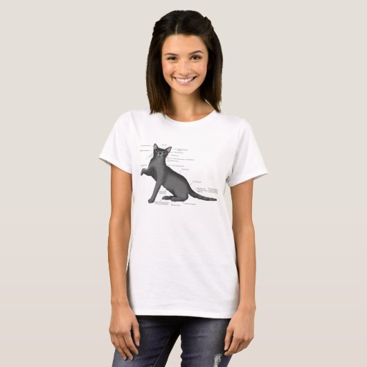 Anatomy Cat Funny T-Shirt (Vorne ganz)