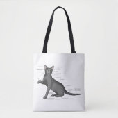 Anatomy Cat Funny Tasche (Vorderseite)