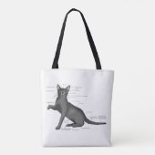 Anatomy Cat Funny Tasche (Rückseite)