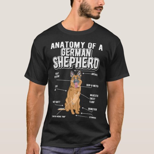 Anatomy Funny Dog T-Shirt (Vorderseite)