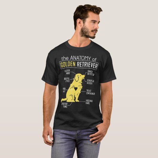 Anatomy Golden Retriever T-Shirt (Vorne ganz)
