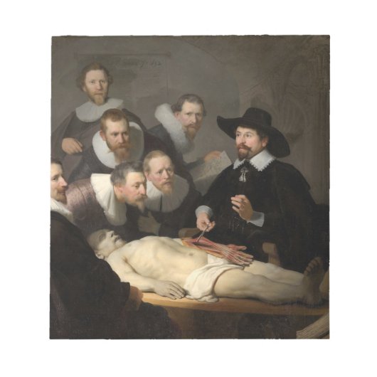 Anatomy Lesson Dr. Nicolaes Tulp Rembrandt Notizblock (Vorderseite)