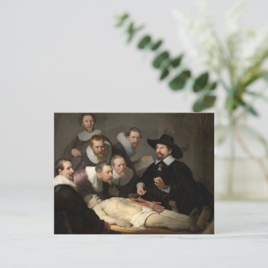 Anatomy Lesson Dr Nicolaes Tulp Rembrandt Postkarte (Stehend Vorderseite)