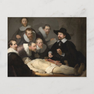 Anatomy Lesson Dr Nicolaes Tulp Rembrandt Postkarte