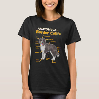 Anatomy of a border collie graphic for him and her T-Shirt