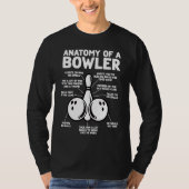 Anatomy of a Bowler  Bowling Father's Day Dad Men T-Shirt (Vorderseite)