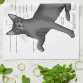 Anatomy of a Cat Geschirrtuch (Gefaltet)