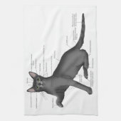 Anatomy of a Cat Geschirrtuch (Vertikal)