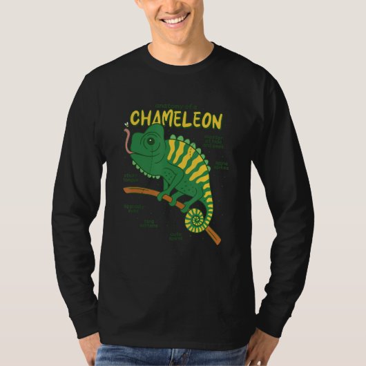 Anatomy of a Chameleon Lizard Retilien T-Shirt (Vorderseite)