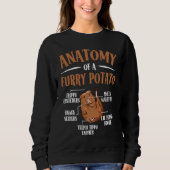 Anatomy Of A Furry Potato Guinea Pig  2 Sweatshirt (Vorderseite)