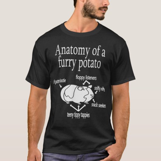Anatomy of a furry potato Guinea Pig T-Shirt (Vorderseite)
