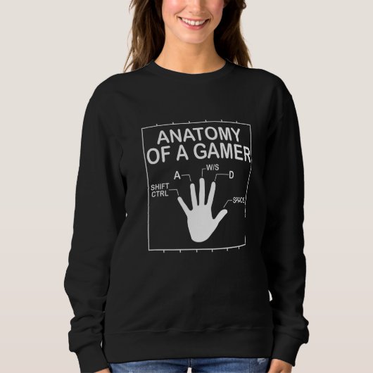 Anatomy Of a Gamer Hand Gaming Gamer Boy Men Funny Sweatshirt (Vorderseite)