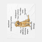 Anatomy of a Golden Retriever - Funny Dog Mom/Dad  Fleecedecke (Vorderseite)