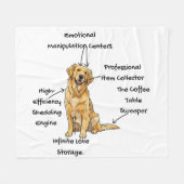 Anatomy of a Golden Retriever - Funny Dog Mom/Dad  Fleecedecke (Vorderseite (Horizontal))