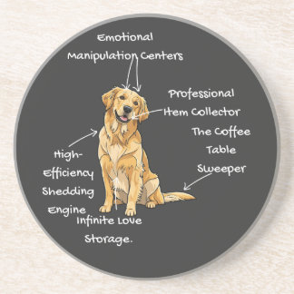 Anatomy of a Golden Retriever - Funny Dog Mom/Dad  Getränkeuntersetzer