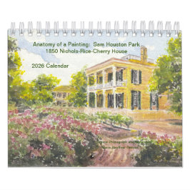 Anatomy of a Painting: Sam Houston Park 1850 Home Kalender