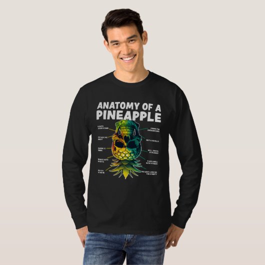 Anatomy of a Pineapple Upside Down Pineapple Swing T-Shirt (Vorne ganz)