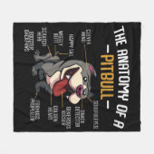 Anatomy Of A Pitbull Cute Fleecedecke (Vorderseite (Horizontal))