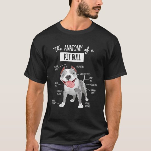 Anatomy Of A Pitbull Dog Lover Tee Men Women Girl (Vorderseite)