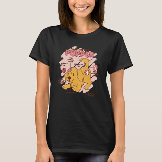 Anatomy of a puppy cute dog motif T-Shirt (Vorderseite)