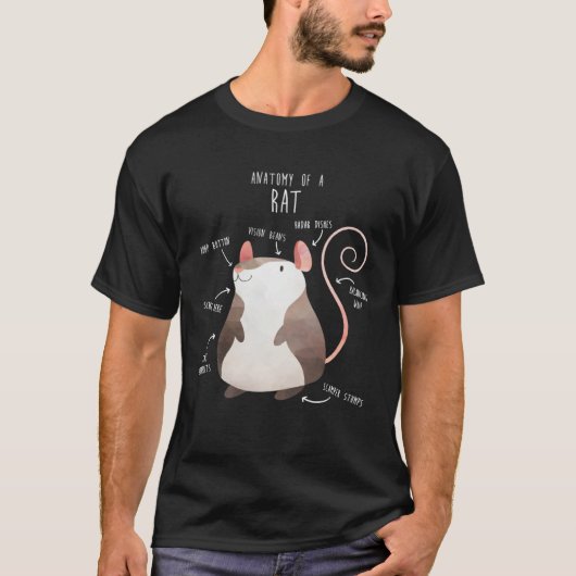 Anatomy of a Rat Cute Fancy Pet Rodent T-Shirt (Vorderseite)
