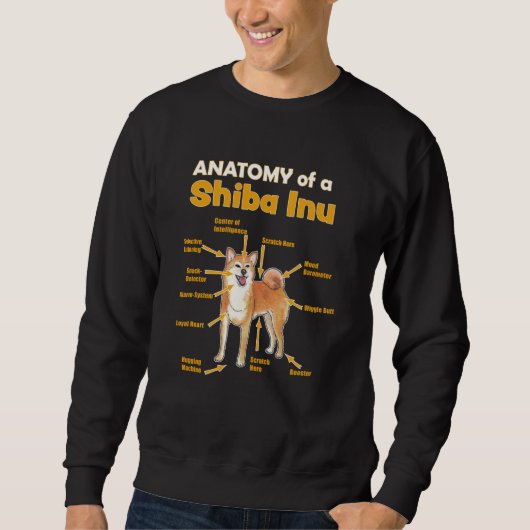 anatomy of a Shiba Inu for her and him Sweatshirt (Vorderseite)