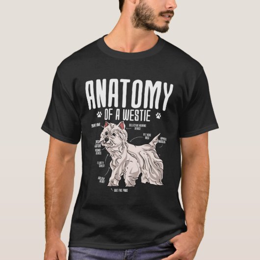 Anatomy Of A West Highland White Terrier T-Shirt (Vorderseite)