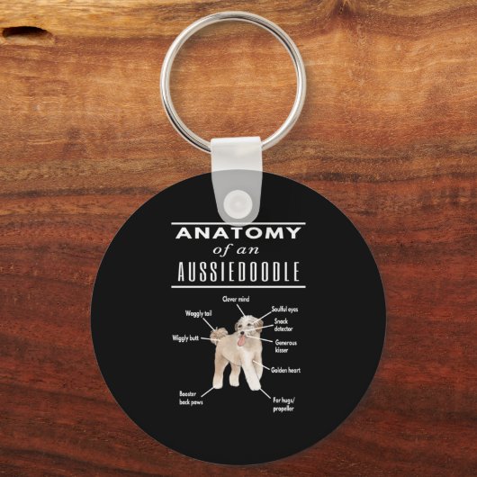 Anatomy of An Aussiedoodle Dog Schlüsselanhänger (Vorderseite)