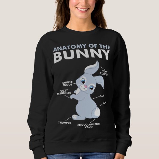 Anatomy of Bunny  Rabbit Sweatshirt (Vorderseite)