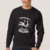 Anatomy Of French Bulldog Dog Sweatshirt (Vorderseite)