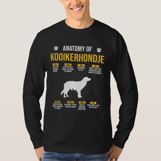 Anatomy Of Kooikerhondje Dog T-Shirt (Vorderseite)