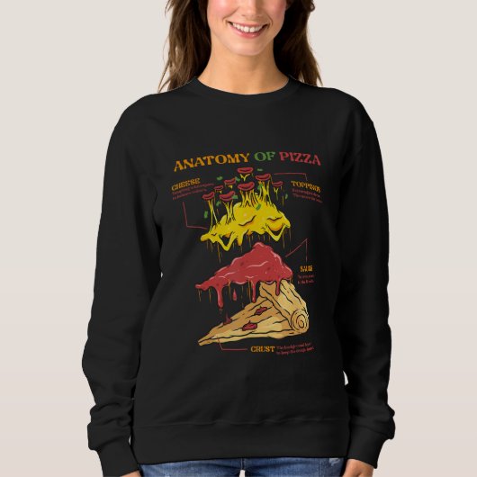 Anatomy of Pizza Italian Food Pizza Baker Pizza M Sweatshirt (Vorderseite)