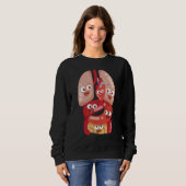 Anatomy Physiology Heart Lungs Vital Organs Illust Sweatshirt (Vorne ganz)